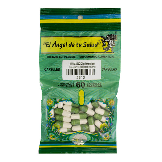 MALANGA raíz con MANGANESO ™ Cápsula dura bolsa verde 60
