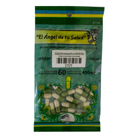 ISOLEUCINA con HANTYAX Raíz ™ Cápsula dura bolsa verde 60