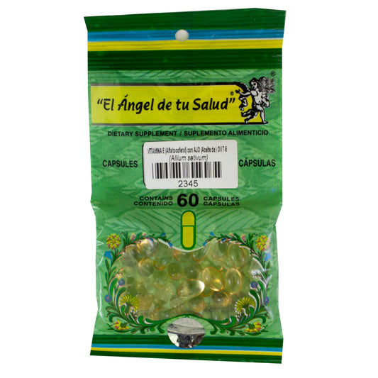AJO con VITAMINA E ™ Cápsula blanda bolsa verde 60