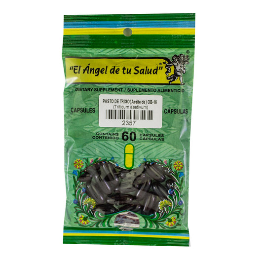 PASTO DE TRIGO Aceite ™ Cápsula blanda bolsa verde 60