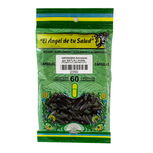 MATLALI con ASPARAGINA ™ Cápsula blanda bolsa verde 60