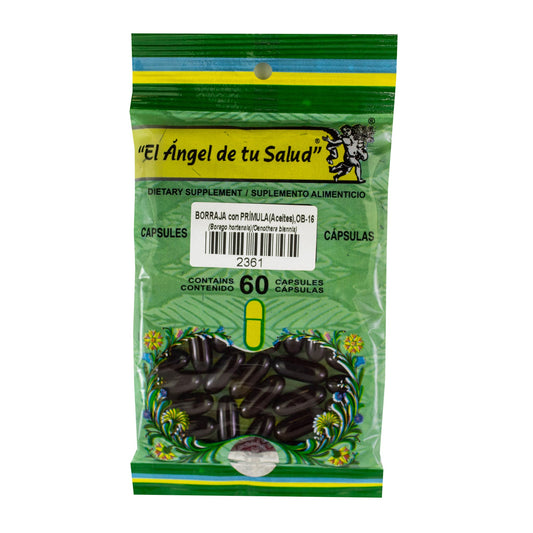 BORRAJA con PRÍMULA ™ Cápsula blanda bolsa verde 60