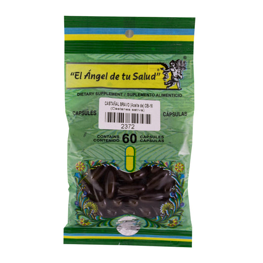 CASTAÑAL BRAVO Aceite ™ Cápsula blanda bolsa verde 60