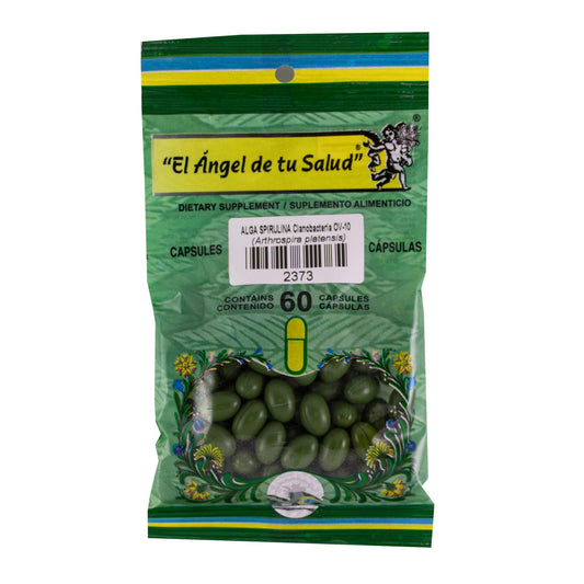 SPIRULINA alga ™ Cápsula blanda bolsa verde 60 ADULTOS