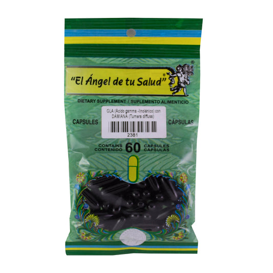 GLA con DAMIANA ™ Cápsula blanda bolsa verde 60