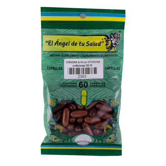 COENZIMA Q10 con CITICOLINA cofactores ™ Cápsula blanda bolsa verde 60
