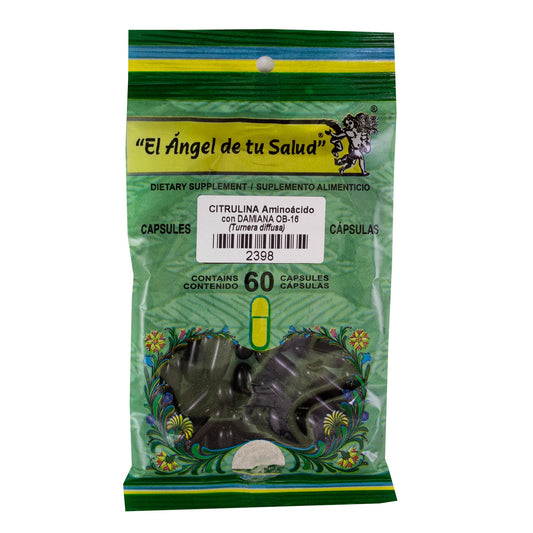 DAMIANA DE CALIFORNIA con CITRULINA ™ Cápsula blanda bolsa verde 60