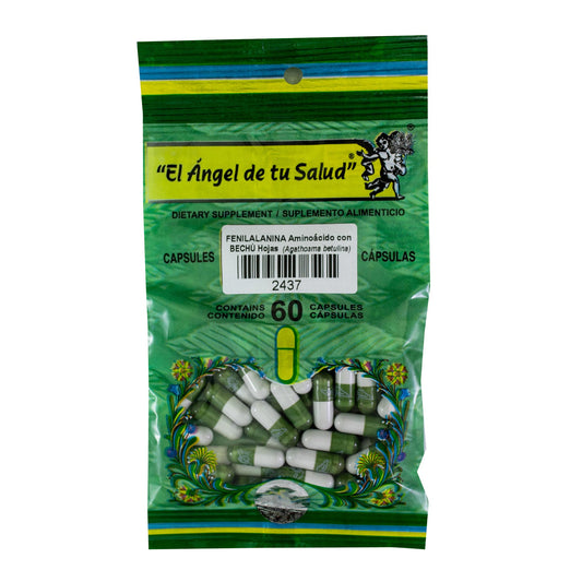 BECHÚ hojas con FENILALANINA ™ Cápsula dura bolsa verde 60