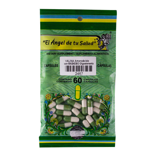 VALINA con MAGNESIO ™ Cápsula dura bolsa verde 60