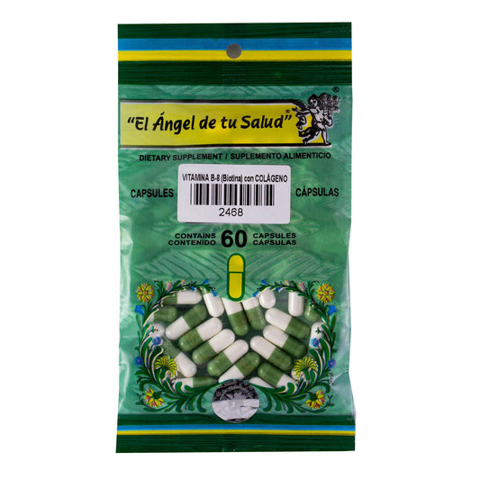 COLÁGENO con VITAMINA B8 ™ Cápsula dura bolsa verde 60
