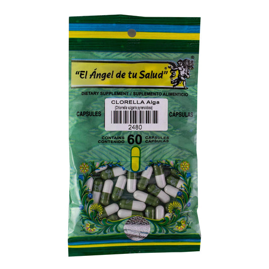 CLORELA Alga ™ Cápsula dura bolsa verde 60