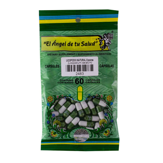 LICOPODIO NATURAL Esporas ™ Cápsula dura bolsa verde 60