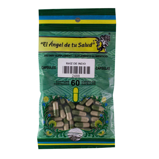 RAÍZ DE INDIO ™ Cápsula dura bolsa verde 60