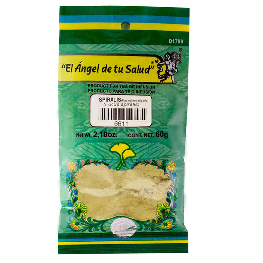 SPIRALIS alga Estandarizada ™ Polvo bolsa verde 60g