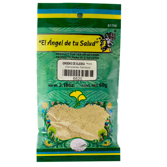 GINSENG DE ALASKA raíz ™ Polvo bolsa verde 60g