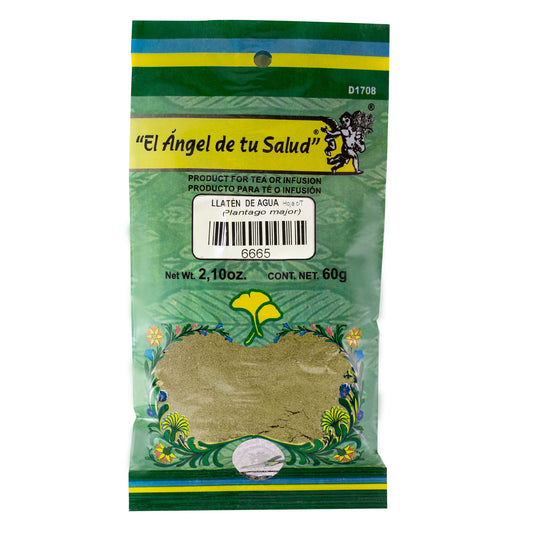 LLANTÉN DE AGUA hojas con tallo ™ Polvo bolsa verde 60g