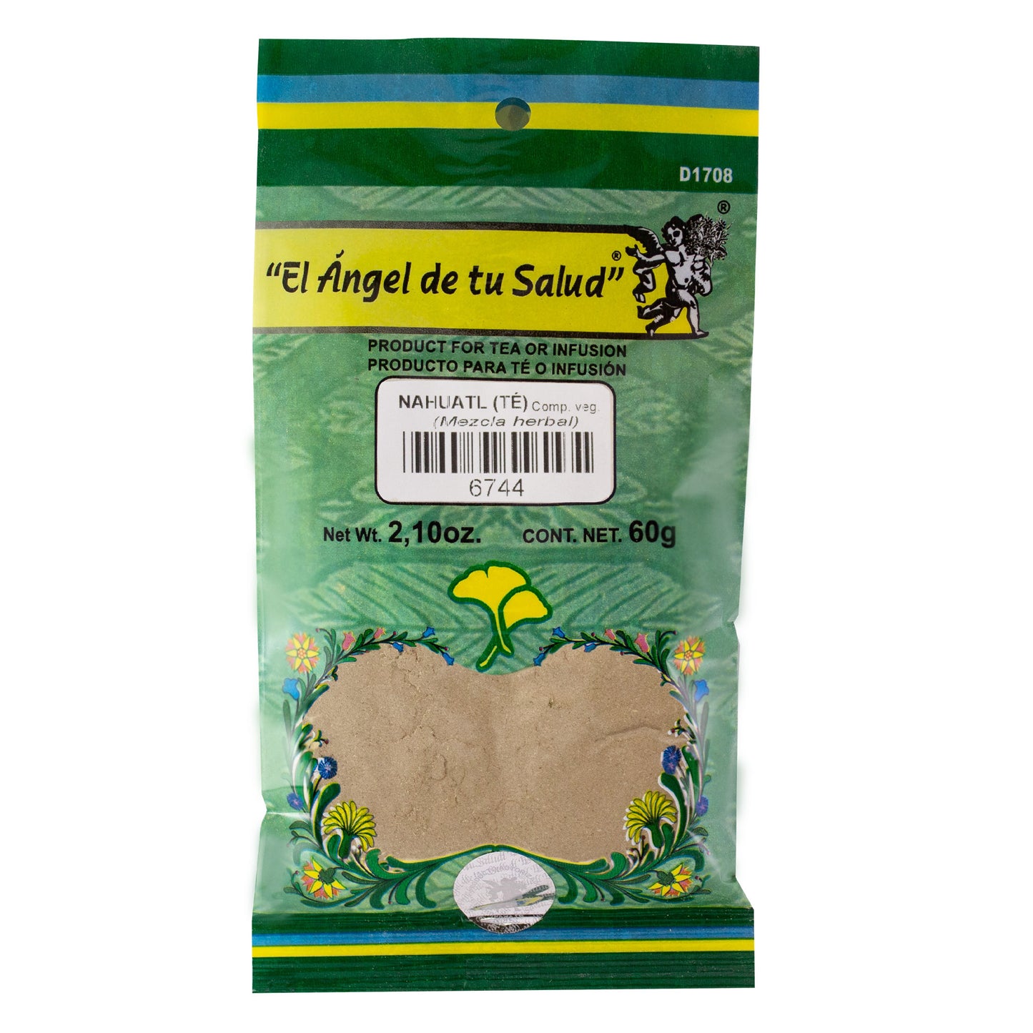 NAHUATL (té) compuesto vegetal ™ Polvo bolsa verde 60g