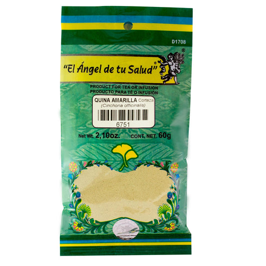 QUINA AMARILLA corteza ™ Polvo bolsa verde 60g