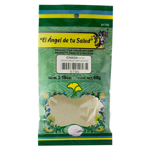 CHAGA Hongo ™ Polvo bolsa verde 60g