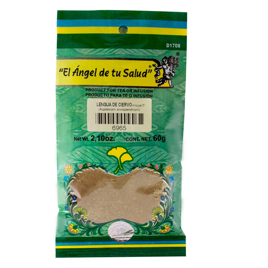 LENGUA DE CIERVO hojas con tallo ™ Polvo bolsa verde 60g