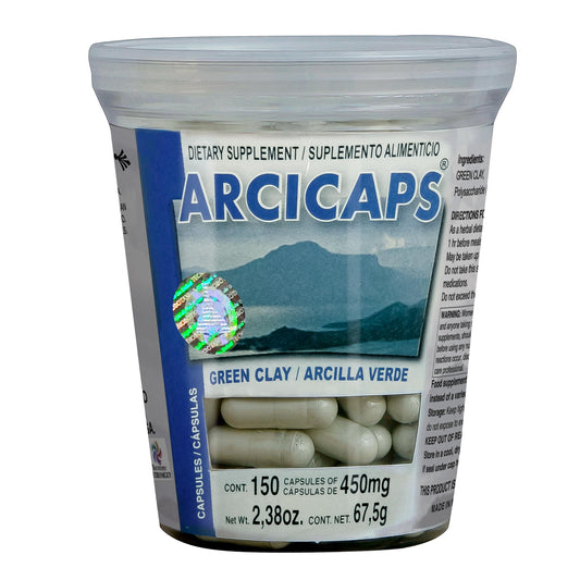 Cápsulas ARCICAPS ® arcilla verde frasco 150