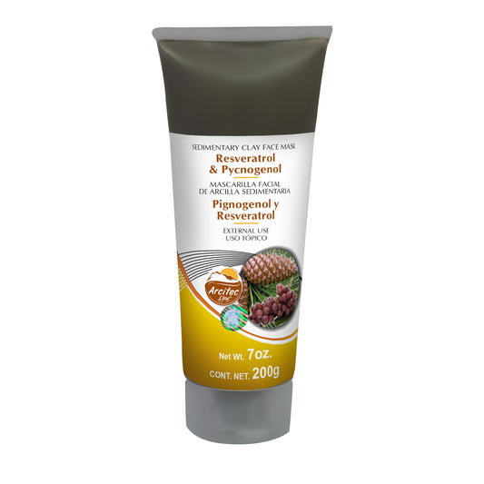 Mascarilla facial ARCITEC LINE ® arcilla sedimentaria con pignogenol y resveratrol tubo 200g