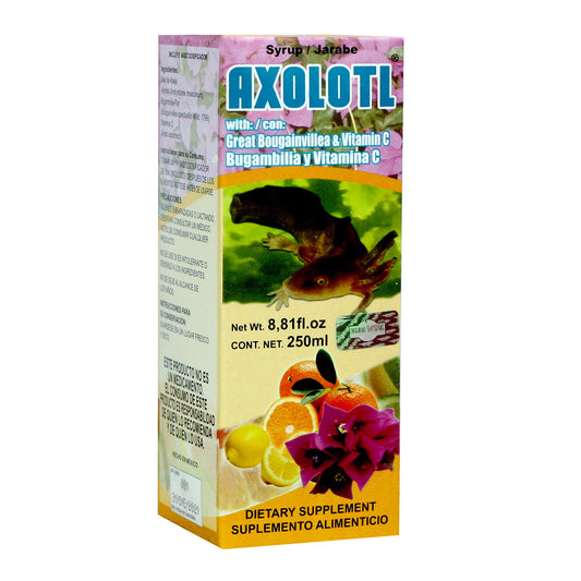 Jarabe AXOLOTL ® flor de bugambilia con vitamina C caja frasco 250ml