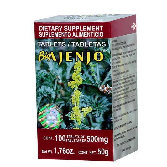 Tabletas BIOAJENJO ® corteza de azumate de puebla caja frasco 100