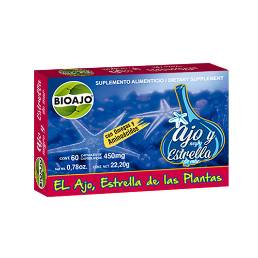 Cápsulas BIOAJO ® ajo negro y estrella de mar caja blister 60u
