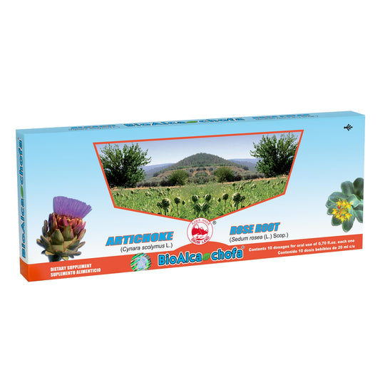 Ampolletas ingeribles BIOALCACHOFA ® alcacil y rosa polar 10 frascos de 20ml