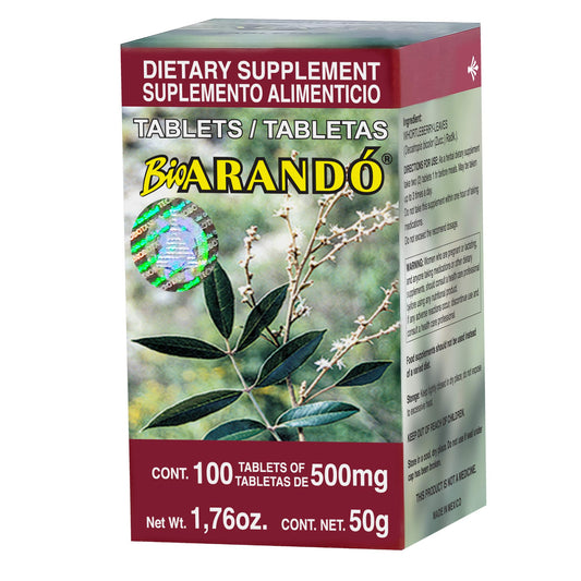 Tabletas BIOARANDO ® hojas de arandó caja frasco 100