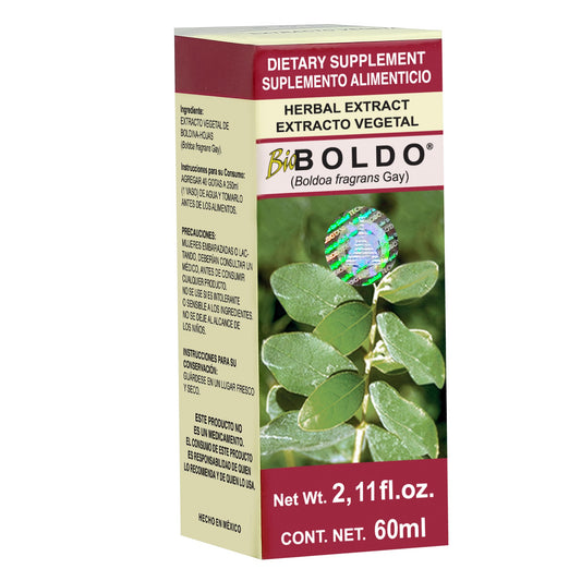 Extracto vegetal BIOBOLDO ® boldina caja frasco gotero 60ml