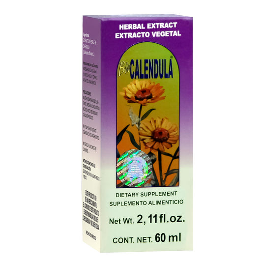 Extracto vegetal BIOCALENDULA ® flor de caléndula caja frasco gotero 60ml