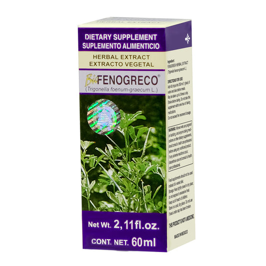 Extracto vegetal BIOFENOGRECO ® fenogreco caja frasco gotero 60ml