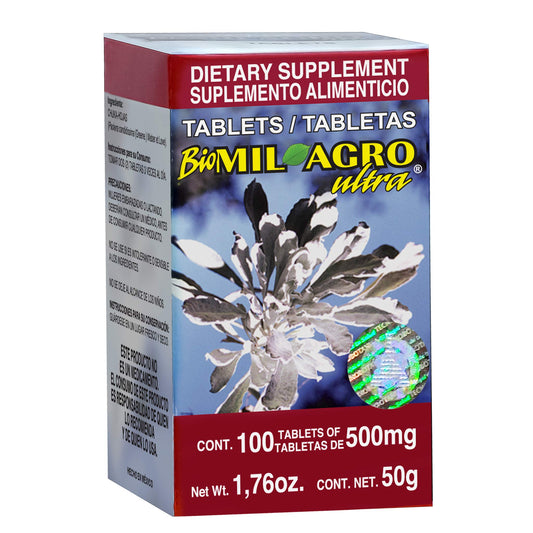 Tabletas BIOMILAGRO ULTRA ® hojas de chuka caja frasco 100