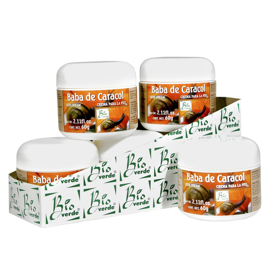 Crema facial BIOVERDE ® baba de caracol 6 tarros de 60g