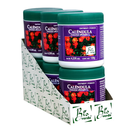 Pomada BIOVERDE ® flor de caléndula 6 tarros de 120g