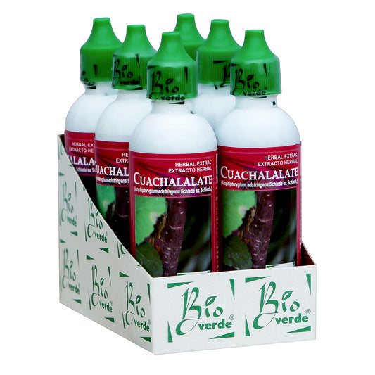 Extracto vegetal BIOVERDE ® cuachalalate 6 frascos goteros de 60ml