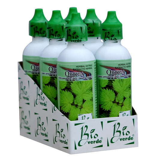 Extracto vegetal BIOVERDE ® hojas de ortiga 6 frascos goteros de 60ml