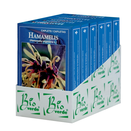 Capletas BIOVERDE ® hamamelis hojas 6 cajas con 60
