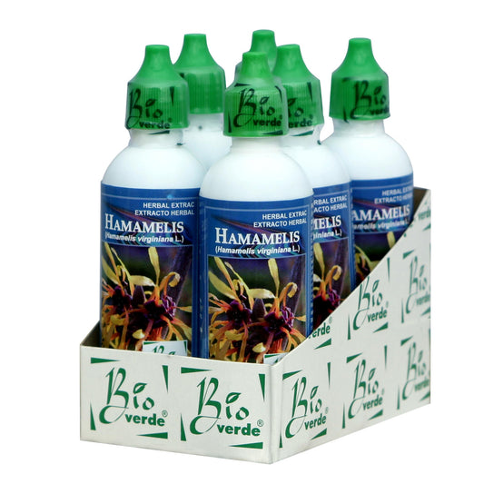 Extracto vegetal BIOVERDE ® hojas de hamamelis 6 frascos goteros de 60ml