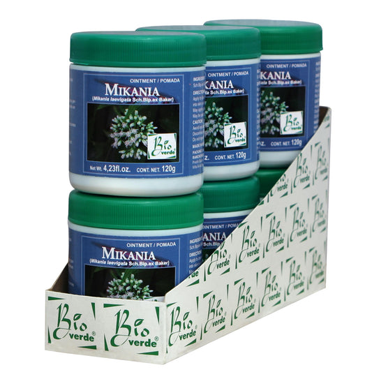 Pomada BIOVERDE ® hojas de mikania 6 tarros de 120g
