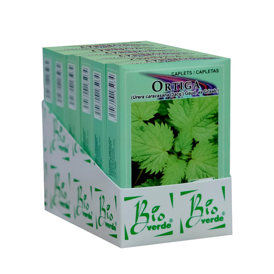 Capletas BIOVERDE ® ortiga hojas 6 cajas con 60