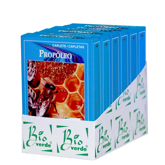 Capletas BIOVERDE ® propóleo 6 cajas con 60