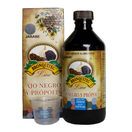 Jarabe BRONQUITEC ® ajo negro y própolis caja frasco 250ml