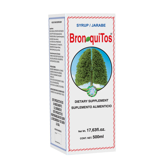 Jarabe BRONQUITOS ® miel de abeja, eucalipto y semilla de fenogreco caja frasco 500ml