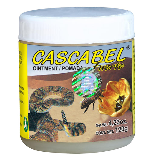 Pomada CASCABEL FUERTE ® aceite de yerba de la abeja y yerba de la víbora tarro 120g