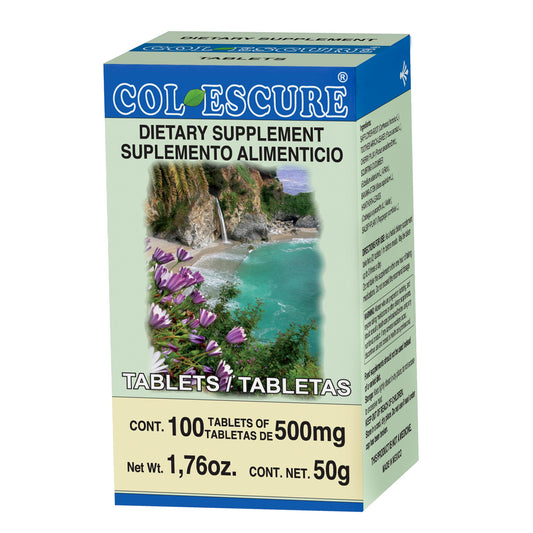 Tabletas COLESCURE ® colescure caja frasco 100