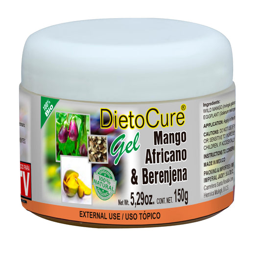 Gel corporal DIETOCURE ® mango africano y berenjena tarro 150g