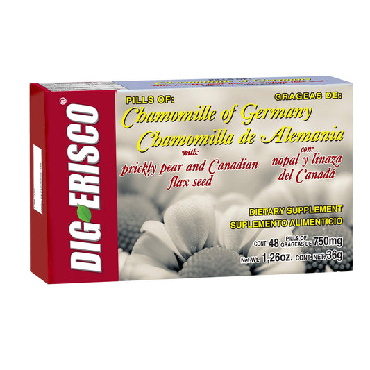 Grageas DIGERISCO ® nopal  linaza del canadá caja blister 48